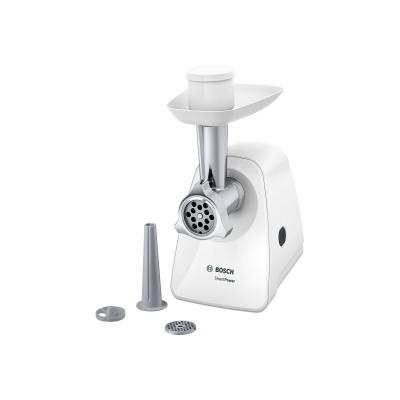 Bosch | Meat mincer SmartPower | MFW2510W | White | 350 W | Number of speeds 1 | 2 Discs: 3.8 and 8 mm Sausage filler accessory.