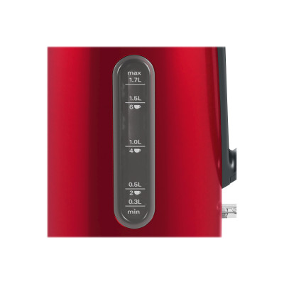 Bosch | Kettle | DesignLine TWK4P434 | Electric | 2400 W | 1.7 L | Stainless steel | 360 rotational base | Red/Black