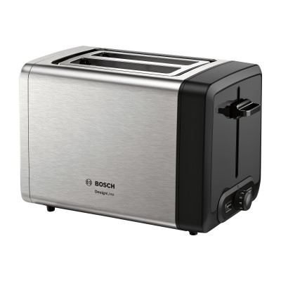 Bosch | DesignLine Toaster | TAT4P420 | Power 970 W | Number of slots 2 | Housing material Stainless Steel | Stainless steel/Bla