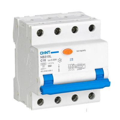 Chint | Circuit breaker RCBO, NB310L/3N, 3P+N, C32, 30mA, A, 6kA | NB310L3PN30MAA32C