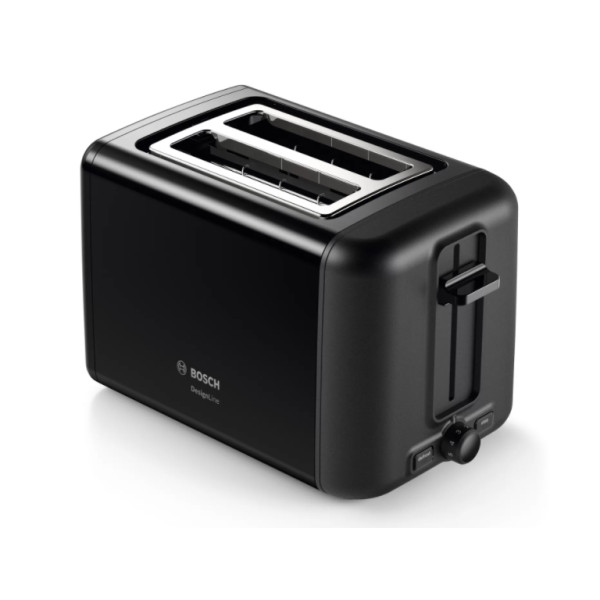 Bosch | DesignLine Toaster | TAT3P423 | Power 970 W | Number of slots 2 | Housing material Stainless steel | Black