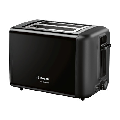 Bosch | DesignLine Toaster | TAT3P423 | Power 970 W | Number of slots 2 | Housing material Stainless steel | Black