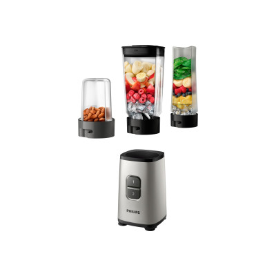 Philips Mini Blender | HR2604/80 Daily Collection | Tabletop | 350 W | Jar material Plastic/Glass | Jar capacity 0.6+0.6 L | Ice