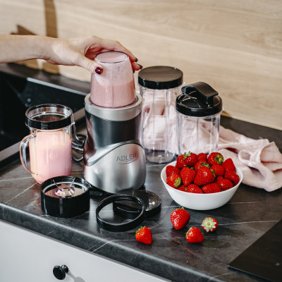 Adler Blender Smoothie Set | AD 4084 | Tabletop | 1200 W | Jar material BPA-Free | Jar capacity 0.3+0.5+0.5+0.7 L | Ice crushing