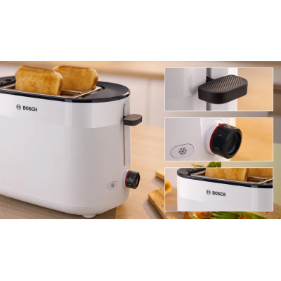 Bosch Compact Toaster | TAT2M121 MyMoment | Power 950 W | Number of slots 2 | Housing material Plastic | White