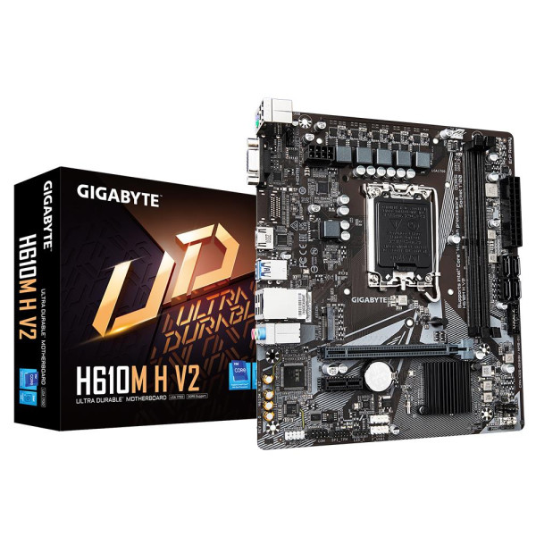 Mainboard|GIGABYTE|Intel H610|LGA1700|Micro-ATX|Memory DDR5|Memory slots 2|1xPCI-Express 3.0 1x|1xPCI-Express 4.0 16x|1xM.2|1x15