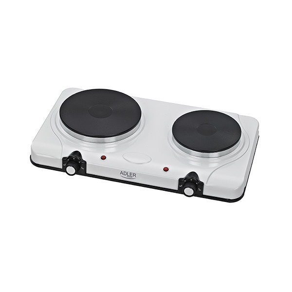 Adler | Free standing table hob | AD 6504 | Number of burners/cooking zones 2 | White | Electric