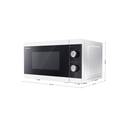 Sharp | Microwave Oven | YC-MS01E-W | Free standing | 800 W | White