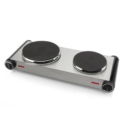 Tristar | Free standing table hob | KP-6248 | Number of burners/cooking zones 2 | Stainless Steel/Black | Electric