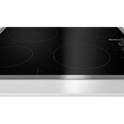 Bosch | Hob | PKE645CA2E | Vitroceramic | Number of burners/cooking zones 4 | Rotary knobs | Black