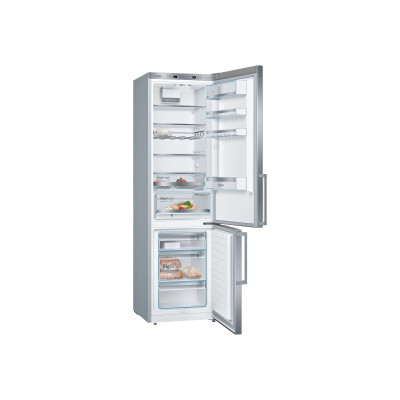 Bosch | Refrigerator | KGE398IBP Series 6 | Energy efficiency class B | Free standing | Combi | Height 201 cm | Fridge net capac