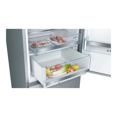 Bosch | Refrigerator | KGE398IBP Series 6 | Energy efficiency class B | Free standing | Combi | Height 201 cm | Fridge net capac