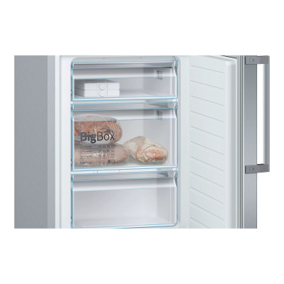 Bosch | Refrigerator | KGE398IBP Series 6 | Energy efficiency class B | Free standing | Combi | Height 201 cm | Fridge net capac