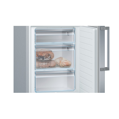 Bosch | Refrigerator | KGE398IBP Series 6 | Energy efficiency class B | Free standing | Combi | Height 201 cm | Fridge net capac