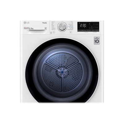 LG | Dryer Machine | RH80V3AV6N | Energy efficiency class A++ | Front loading | 8 kg | LED | Depth 69 cm | Wi-Fi | White