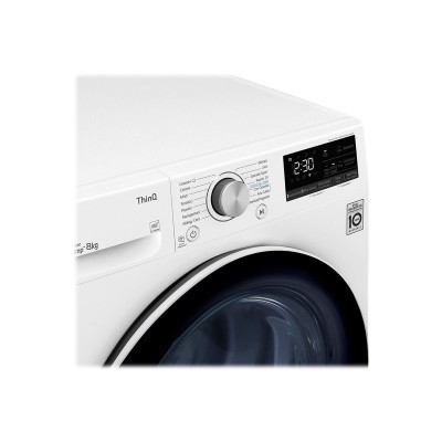 LG | Dryer Machine | RH80V3AV6N | Energy efficiency class A++ | Front loading | 8 kg | LED | Depth 69 cm | Wi-Fi | White