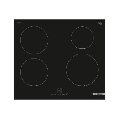 Bosch Hob | PIE611BB5E | Induction | Number of burners/cooking zones 4 | Touch | Timer | Black | Display