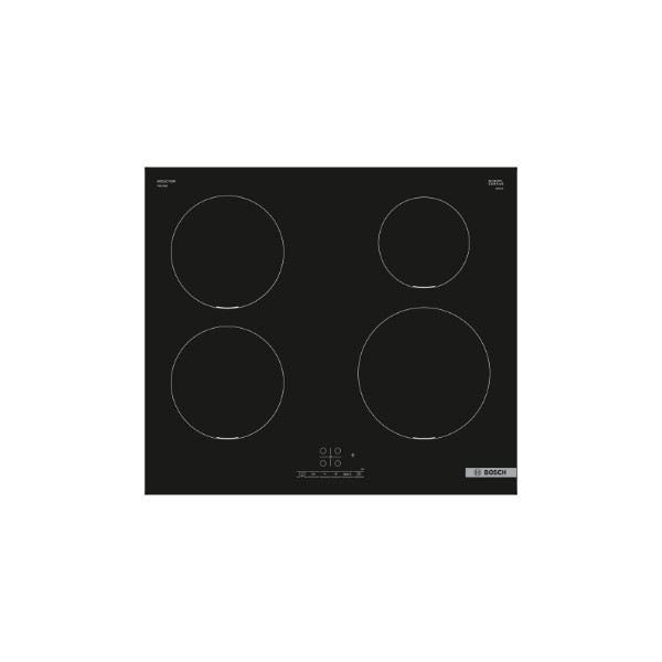 Bosch Hob | PIE611BB5E | Induction | Number of burners/cooking zones 4 | Touch | Timer | Black | Display