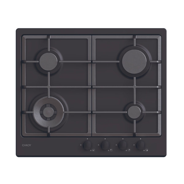 Candy Hob | CHG6BFB4WB | Gas | Number of burners/cooking zones 4 | Knobs | Black