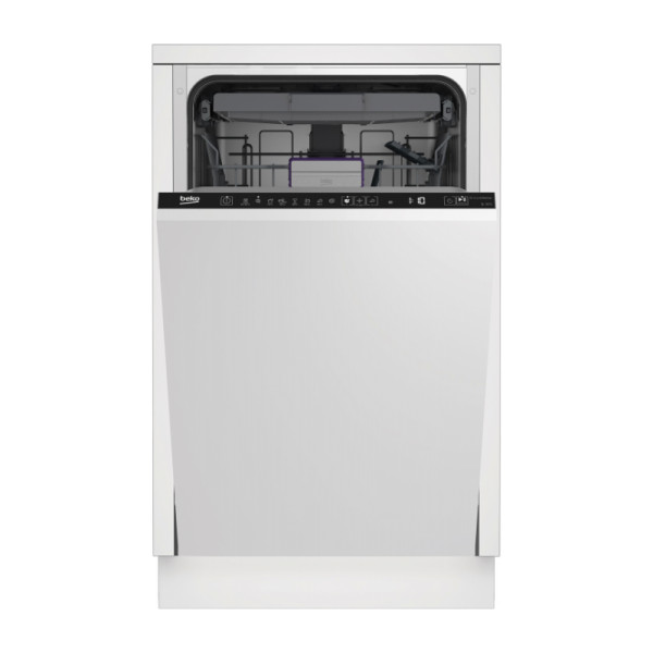 BEKO Built-In Dishwasher BDIS38120Q, Energy class E, Width 45 cm, Aqualntense, 8 programs, 3rd drawer, Led Spot