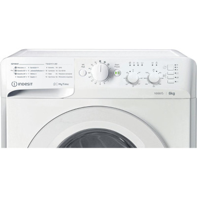 INDESIT Washing machine MTWSA 61053 W EE, 6kg, 1000rpm, Energy class D, Depth 42.5 cm