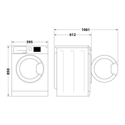 INDESIT Washing Machine BWE 91496X WSV EE, 9 kg, 1400rpm, Energy class A, Depth 63cm, White