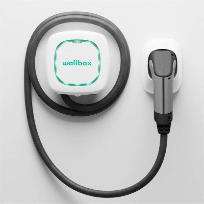 Wallbox | Pulsar Plus Electric Vehicle charger, 7 meter cable Type 2 | 22 kW | Wi-Fi, Bluetooth | Compact and powerfull EV Charg