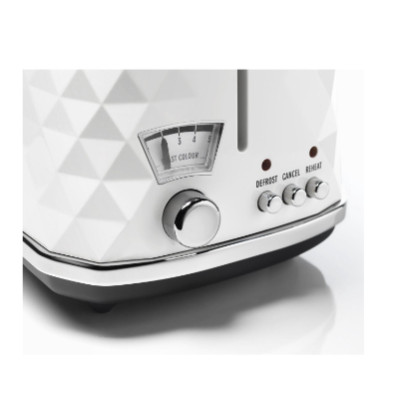 DELONGHI Brillante Toaster CTJ 2103.W 900W, Crum tray, Defrost, White