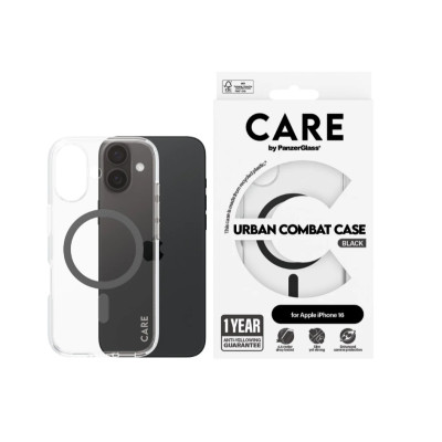 CARE Flagship Case | Back cover | Apple | iPhone 16 | Recycled plastic | Black | MagSafe