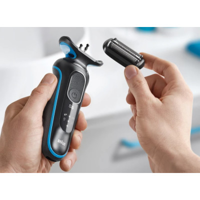 Braun | Shaver | 51-B1000s | Operating time (max) 50 min | Wet & Dry | Black/Blue