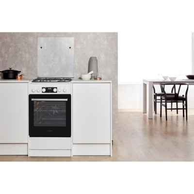 Whirlpool Cooker | WS5G8CHW/E/1 | Hob type Gas | Oven type Electric | White | Width 50 cm | LED | Depth 60 cm | 60 L