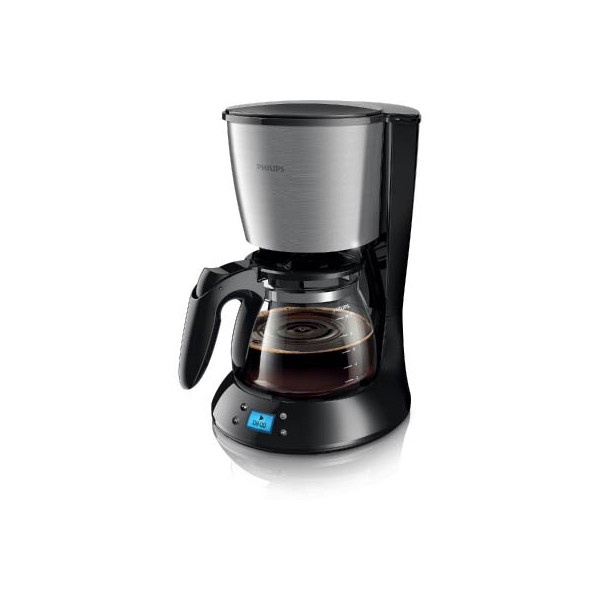 Philips Daily Collection Coffee maker HD7459/20 With glass jug With timer Black & metal