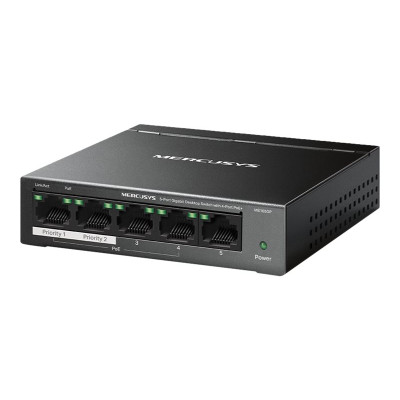 Mercusys 5-Port Gigabit Desktop Switch with 4-Port PoE+ | Mercusys