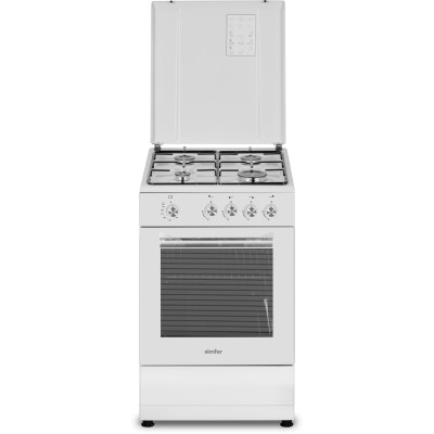 Simfer | Cooker | 4401SGRBB | Hob type Gas | Oven type Gas | White | Width 50 cm | Depth 55 cm | 49 L