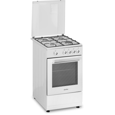 Simfer | Cooker | 4401SGRBB | Hob type Gas | Oven type Gas | White | Width 50 cm | Depth 55 cm | 49 L