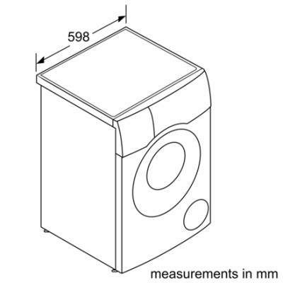 Bosch | Washing Machine with Dryer | WNC254A0SN | Energy efficiency class D | Front loading | Washing capacity 10.5 kg | 1400 RP