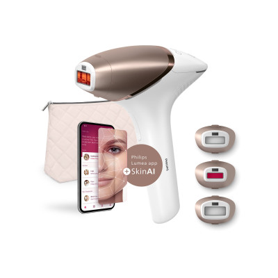 Philips | IPL Hair remover with SenseIQ | BRI973/00 | Bulb lifetime (flashes) 450.000 | Number of power levels 5 | White/Rose Go