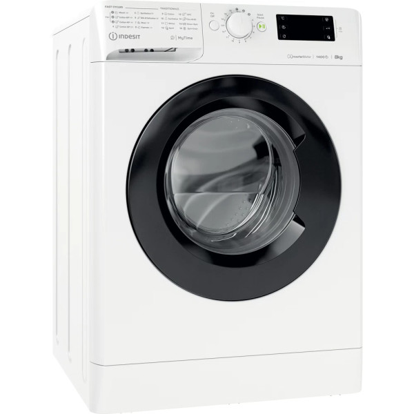 INDESIT | Washing Machine | MTWE 81495 WK EE | Energy efficiency class B | Front loading | Washing capacity 8 kg | 1400 RPM | De