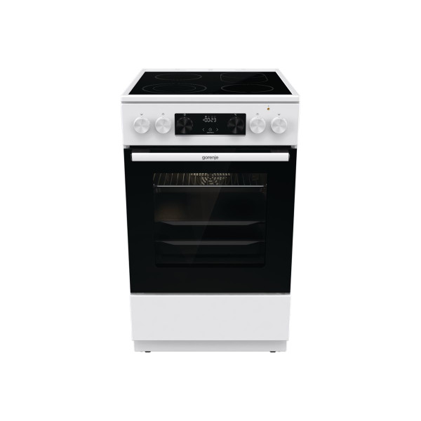 Gorenje | Cooker | GECS5C70WA | Hob type Vitroceramic | Oven type Electric | White | Width 50 cm | Grilling | LED | Depth 59.4 c