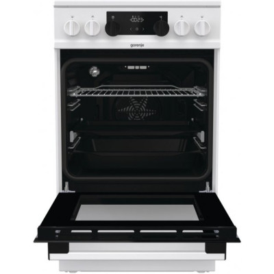 Gorenje | Cooker | GECS5C70WA | Hob type Vitroceramic | Oven type Electric | White | Width 50 cm | Grilling | LED | Depth 59.4 c