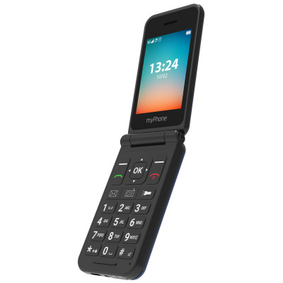 myPhone Flip | LTE | Black | 2.8 " | TFT | 48 MB | 128 MB | 3G | Bluetooth | 2.1 | USB version Type-C | Built-in camera | Main c