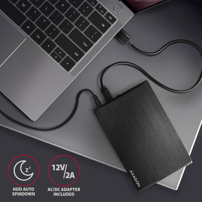 AXAGON | Compact aluminum USB 3.2 Gen 1 external box SATA intended for 3.5" HDD