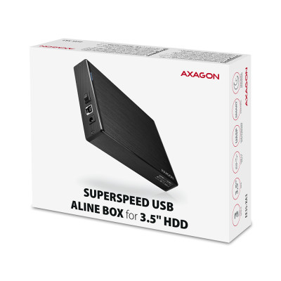 AXAGON | Compact aluminum USB 3.2 Gen 1 external box SATA intended for 3.5" HDD