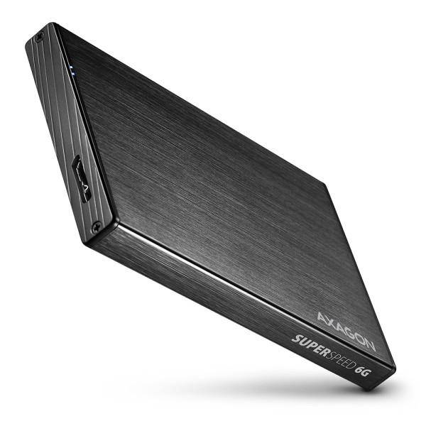 AXAGON | A compact aluminum USB 3.2 Gen 1 - SATA 6G external box designed for 2.5" SSD/HDD