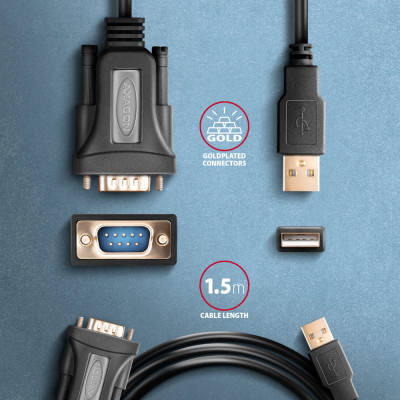 AXAGON USB - Serial Advanced Active Adapter | ADS-1PQN