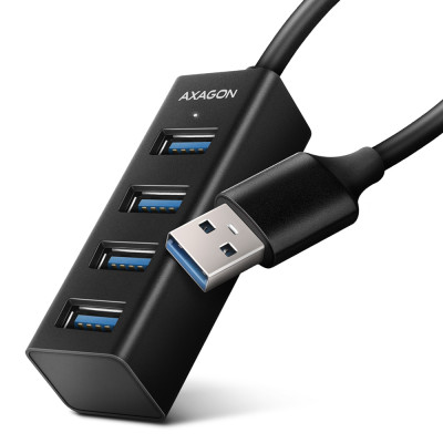 AXAGON Miniature metal four-port USB 3.2 Gen 1 hub | HUE-M1A