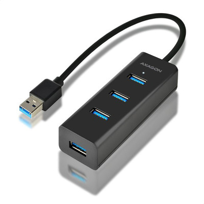 AXAGON Four-port USB 3.0 hub with fast charging and power support | HUE-S2B