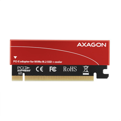 AXAGON PCI-Express x16 internal adapter to connect an NVMe M.2 SSD to a desktop | PCEM2-S