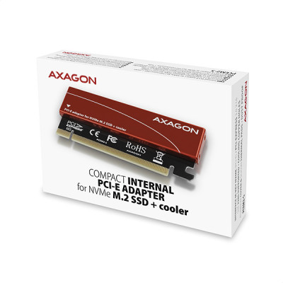 AXAGON PCI-Express x16 internal adapter to connect an NVMe M.2 SSD to a desktop | PCEM2-S