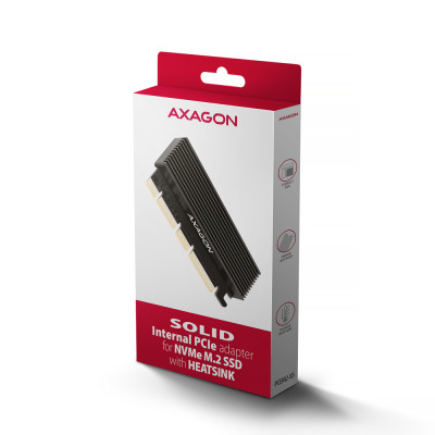 AXAGON PCI-Express x16 adapter with cooler for connecting an NVMe M.2 SSD drive to a computer | PCEM2-XS